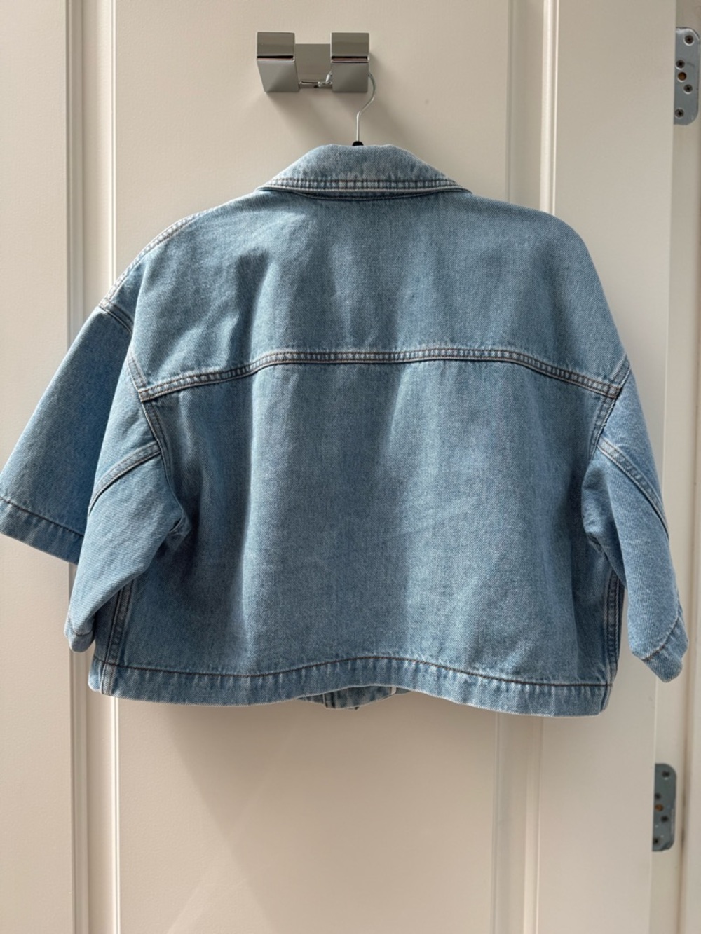 Fendi Light Blue Denim Cropped Shirt and High-Waist Shorts Set - Picture 6 of 6